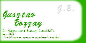 gusztav bozzay business card